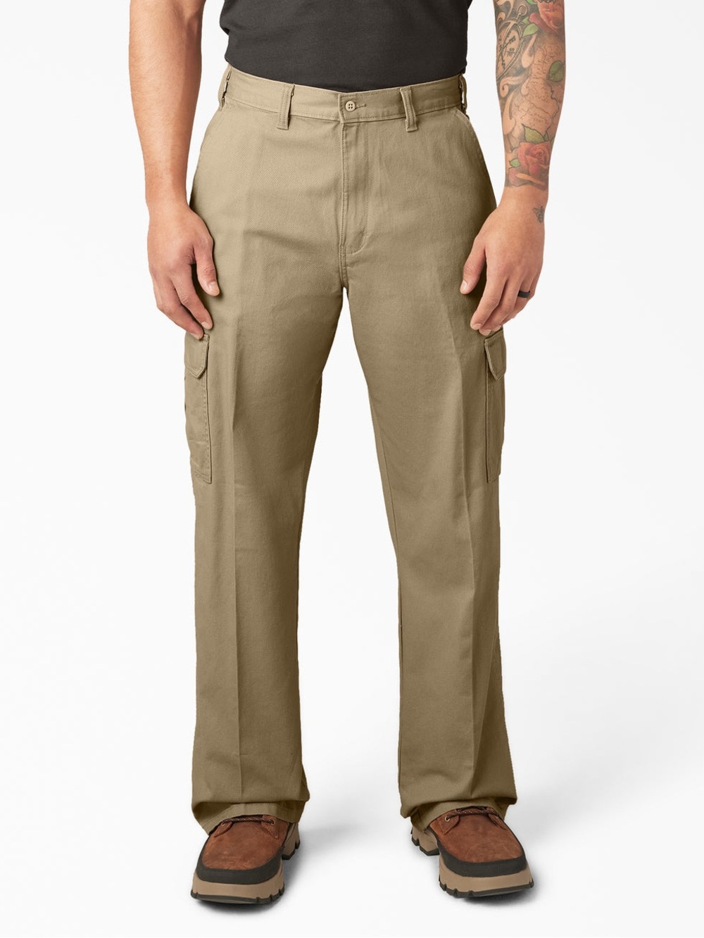 Dickies Men’s Utility Cargo Pants Work Trouser Loose Fit Straight Cotton 42X30